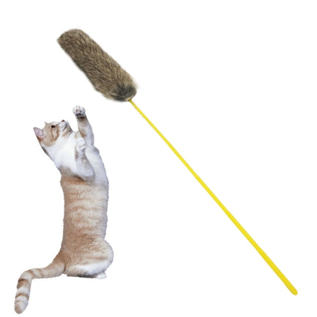 Fluffy Teaser Toy For Cats-Paw Print Pad