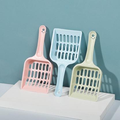 1pc Square Cat Litter Scoop-Paw Print Pad