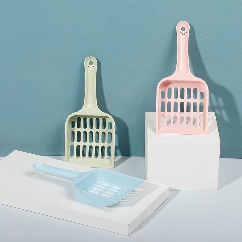 1pc Square Cat Litter Scoop-Paw Print Pad