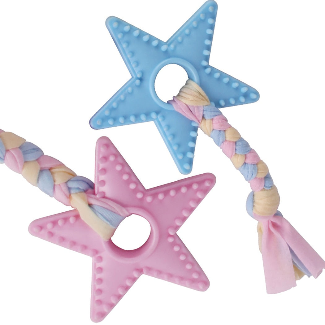 Star Chew Toys for Dog-Paw Print Pad