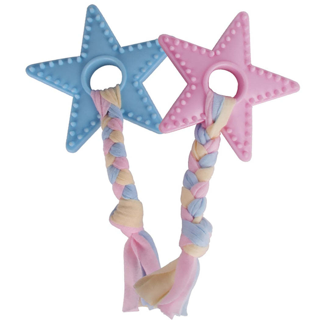 Star Chew Toys for Dog-Paw Print Pad
