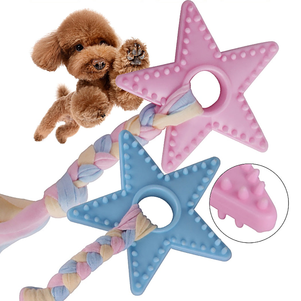 Star Chew Toys for Dog-Paw Print Pad