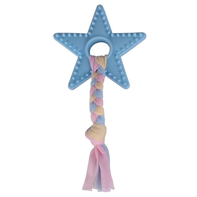 Star Chew Toys for Dog-Paw Print Pad