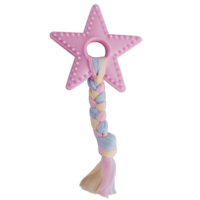 Star Chew Toys for Dog-Paw Print Pad