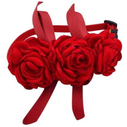 Flower Collar For Dogs-Paw Print Pad