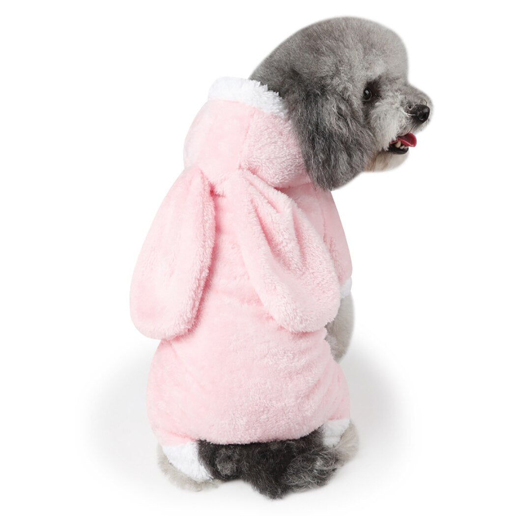 Rabbit Jumpsuit For Dog-Paw Print Pad