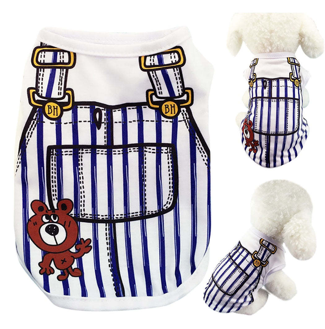 Stripe Vest For Dogs-Paw Print Pad