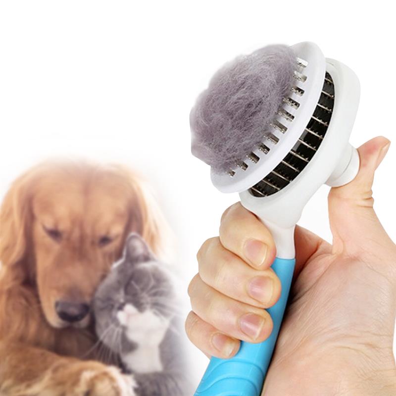 Stainless Steel Grooming Brush For Cats-Paw Print Pad