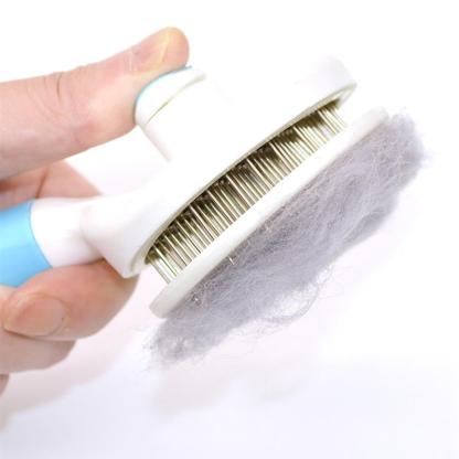 Stainless Steel Grooming Brush For Cats-Paw Print Pad