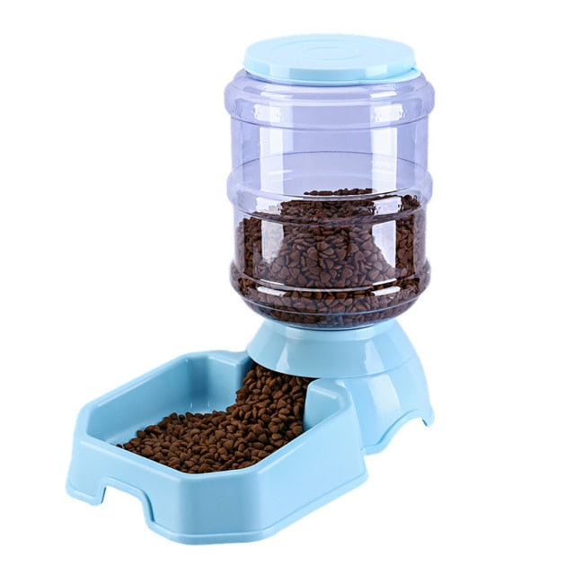 Adjustable Dog Food & Water Automatic Feeder-Paw Print Pad