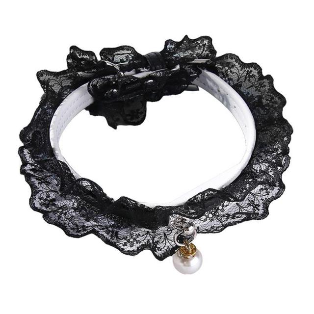 Rhinestone Lace Collar For Cats-Paw Print Pad