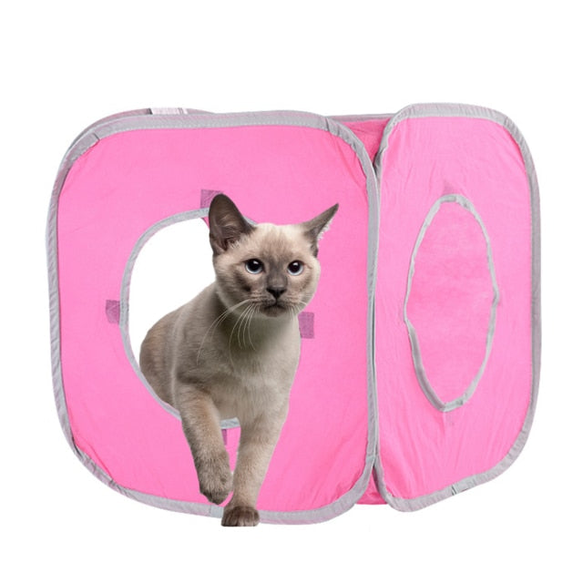 Cat Box Tent Toy-Paw Print Pad