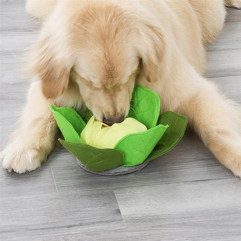 Cabbage-Shaped Snuffle Mat For Dog-Paw Print Pad