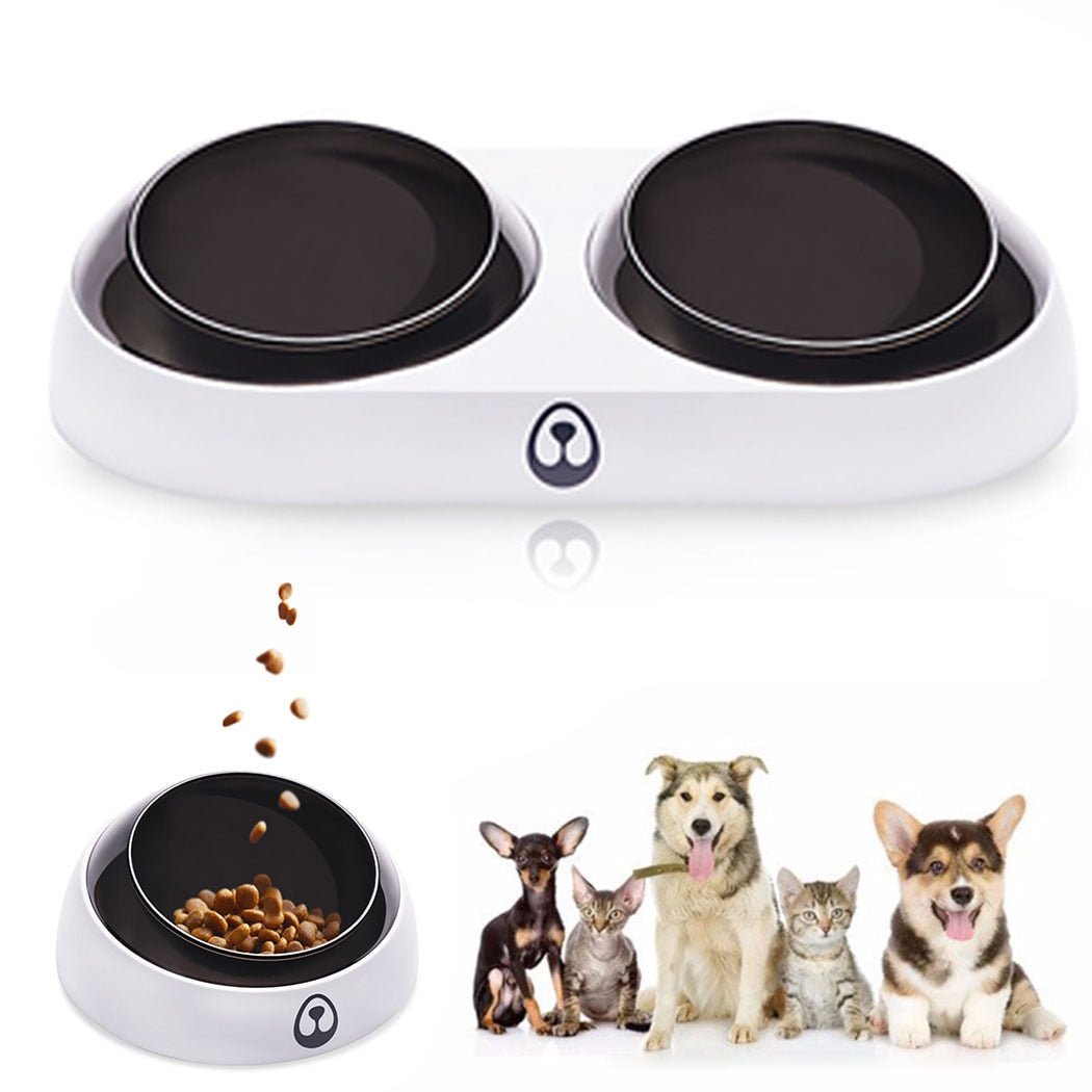 Double Bowl Feeders For Pets-Paw Print Pad