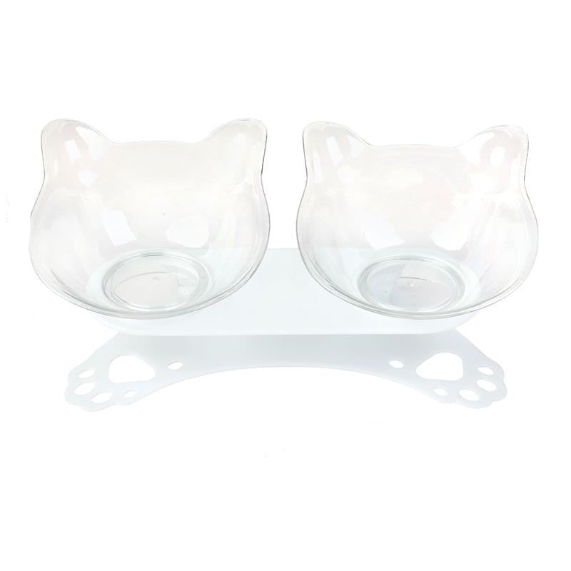 Tilting Bowls For Cats-Paw Print Pad