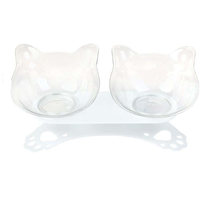 Tilting Bowls For Cats-Paw Print Pad
