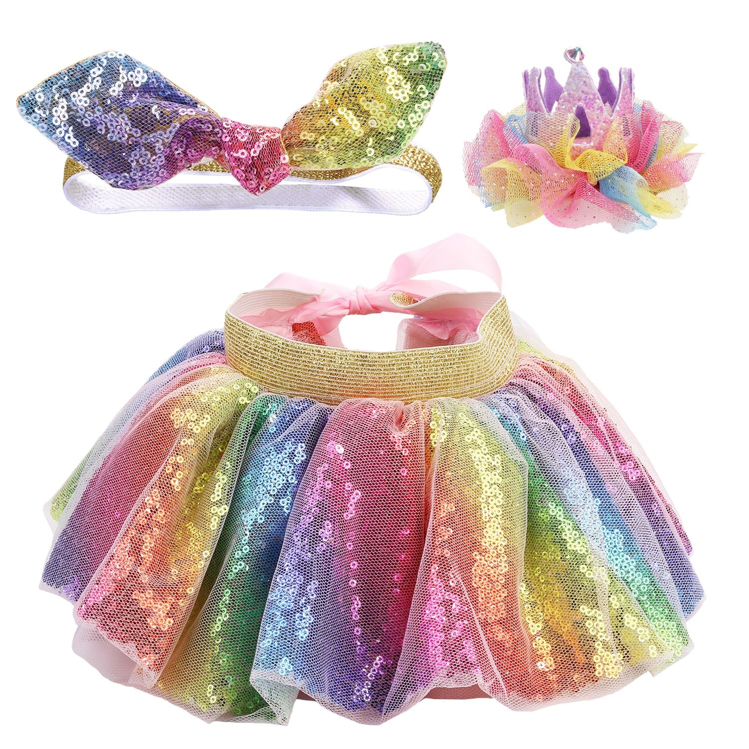 Sequin Tutu Skirt For Dogs-Paw Print Pad