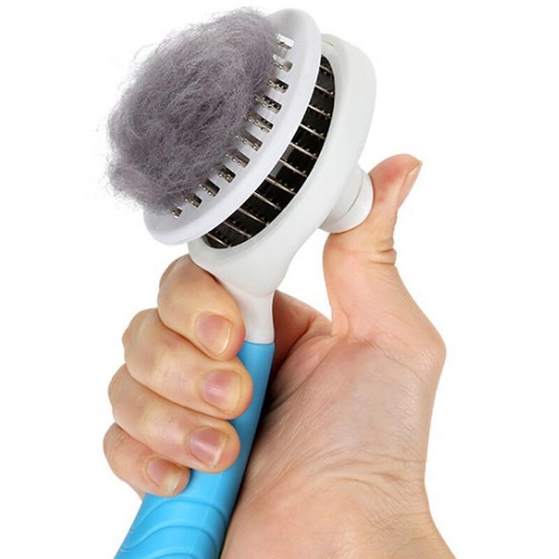 Stainless Steel Grooming Brush For Cats-Paw Print Pad
