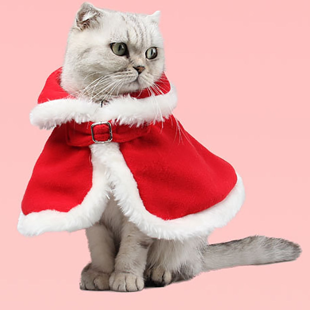 Christmas Costume Cloak For Cat-Paw Print Pad