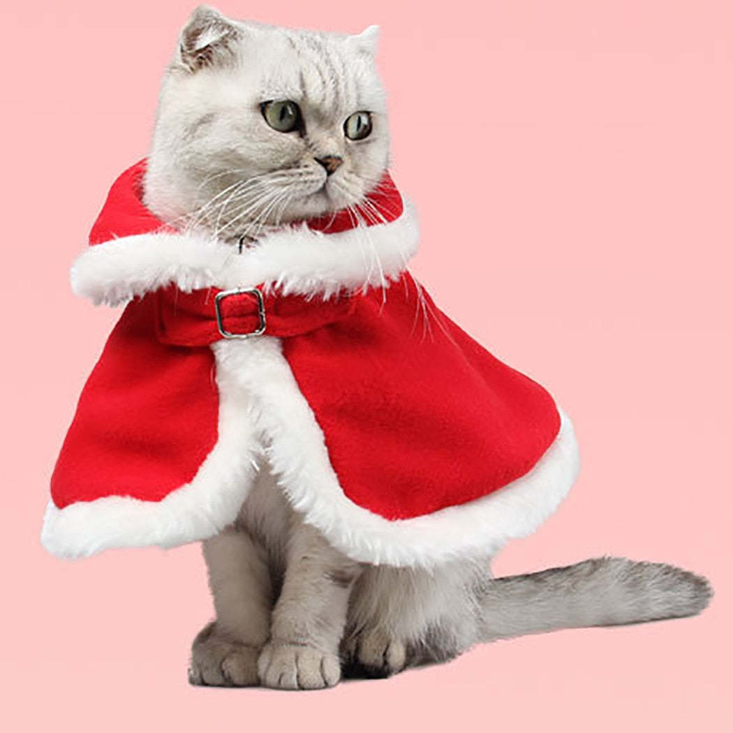 Christmas Costume Cloak For Cat-Paw Print Pad