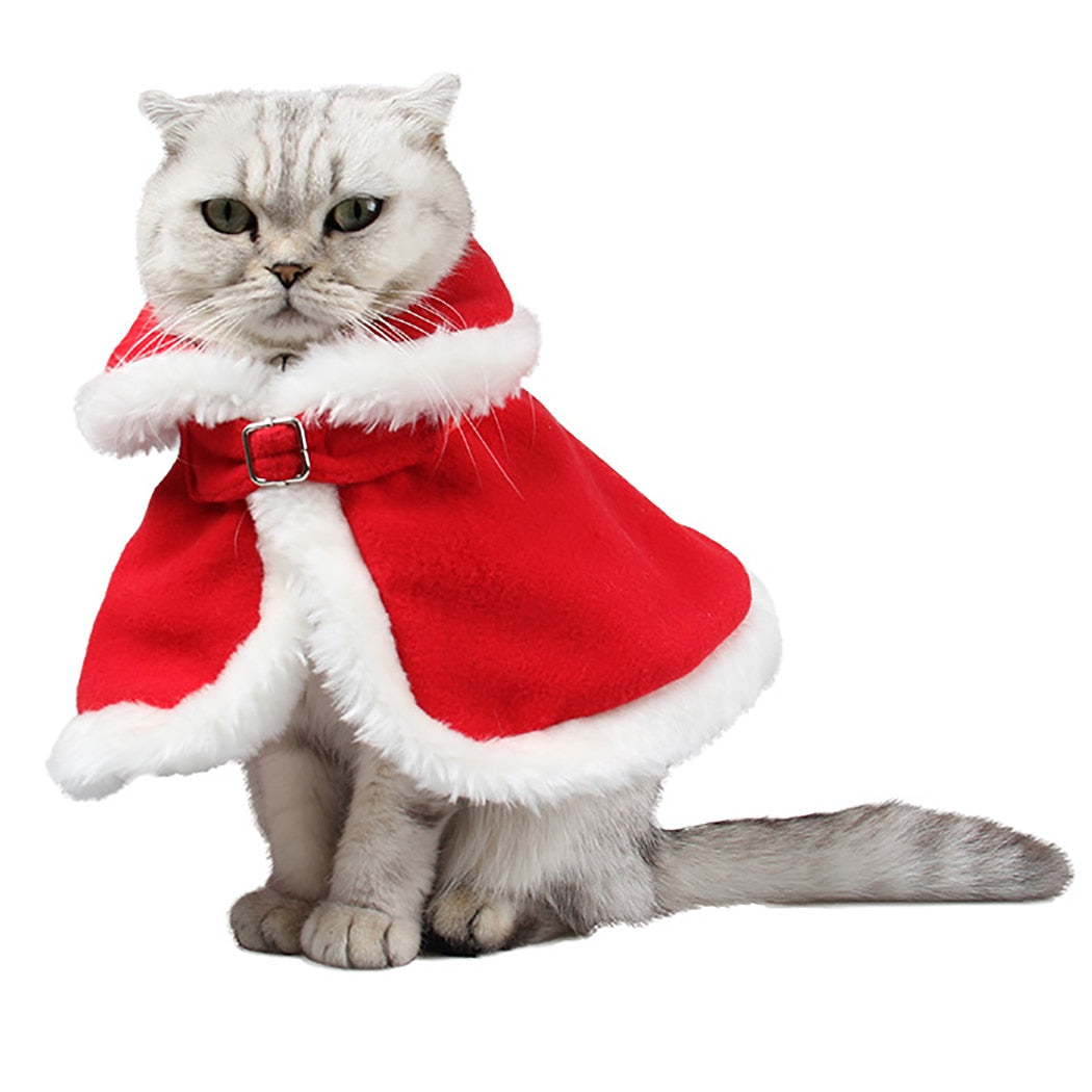 Christmas Costume Cloak For Cat-Paw Print Pad