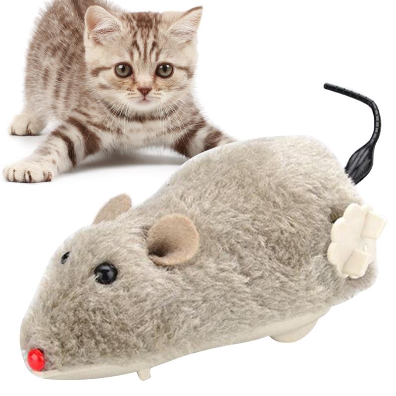 Wind Up Toy Mouse For Cat-Paw Print Pad