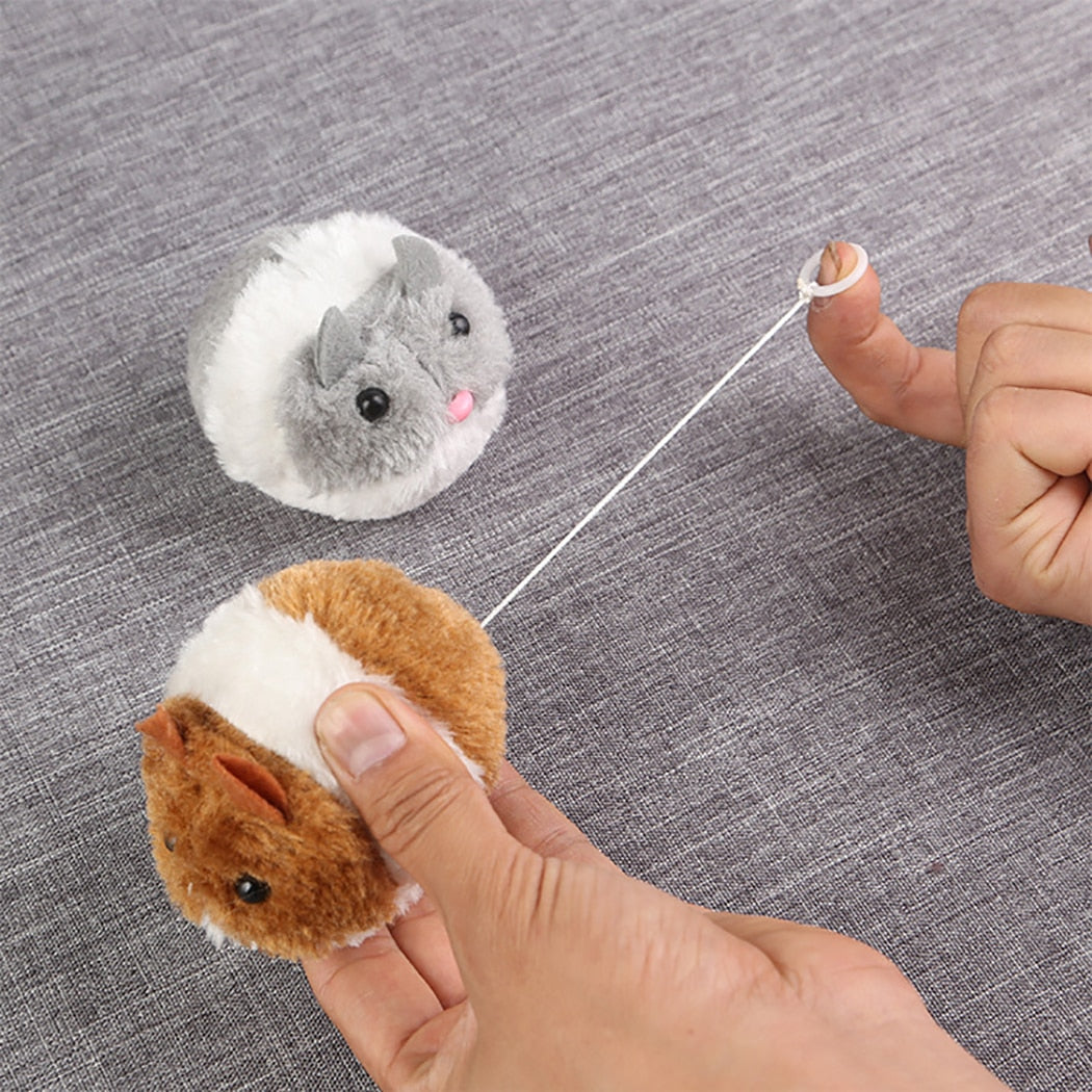 Mice-Shaped Vibrating Toy For Cats-Paw Print Pad