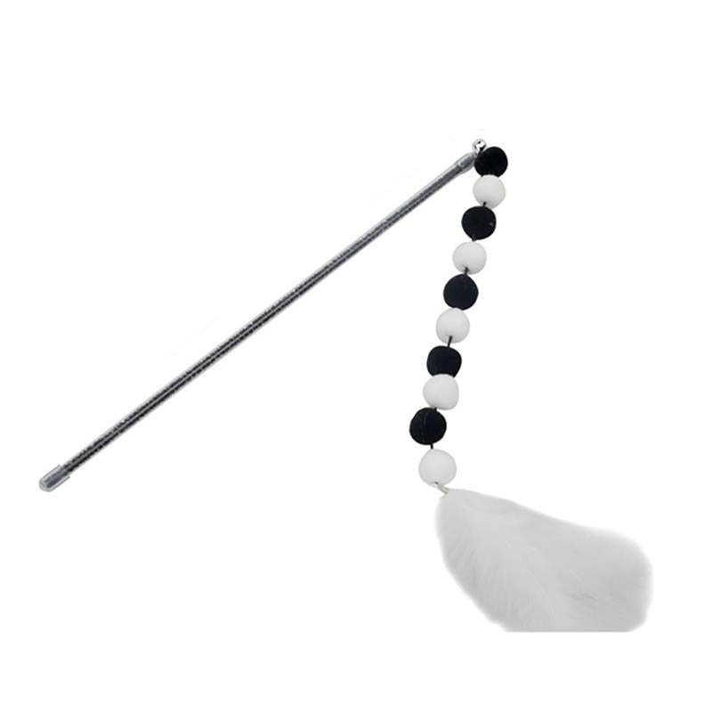 Cat Pom Pom Teaser Toy-Paw Print Pad