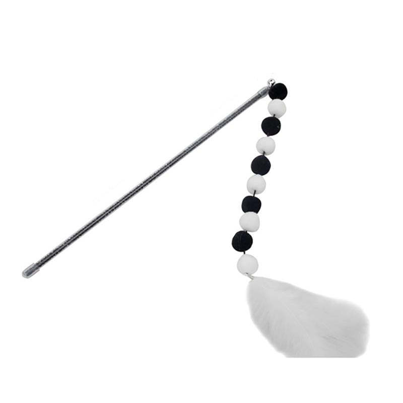 Cat Pom Pom Teaser Toy-Paw Print Pad