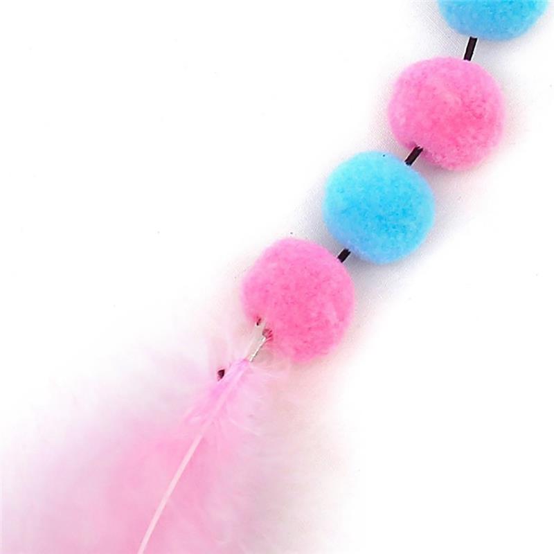 Cat Pom Pom Teaser Toy-Paw Print Pad