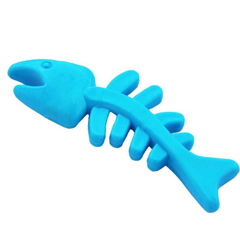Rubber Fish Bone For Dogs-Paw Print Pad