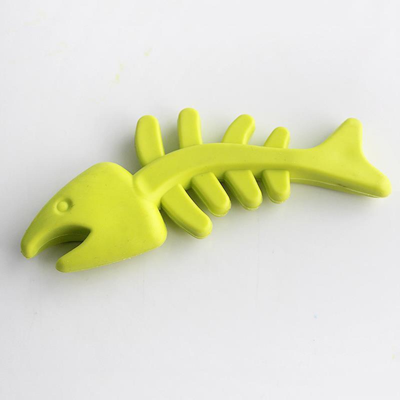 Rubber Fish Bone For Dogs-Paw Print Pad