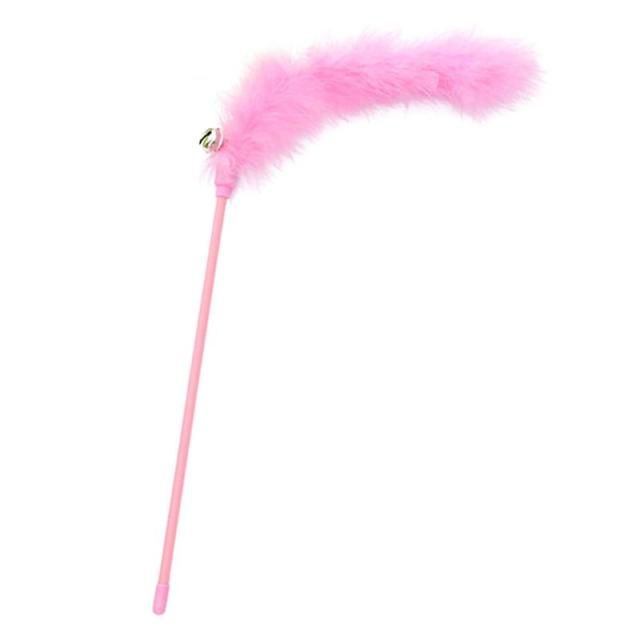 Faux Feather Wand Toys For Cats-Paw Print Pad