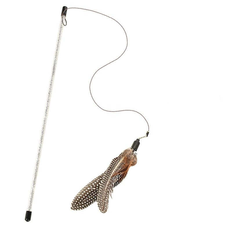 Cat Teaser Feather Wand-Paw Print Pad