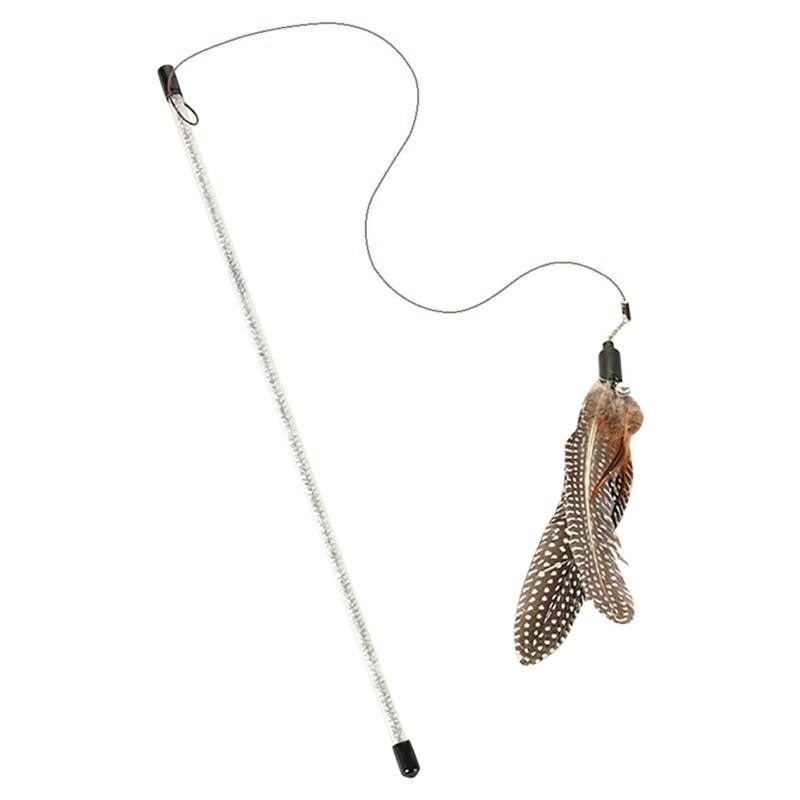 Cat Teaser Feather Wand-Paw Print Pad