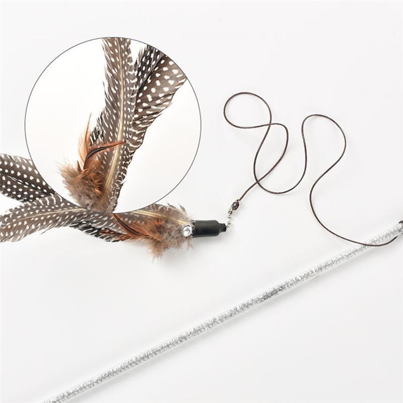 Cat Teaser Feather Wand-Paw Print Pad