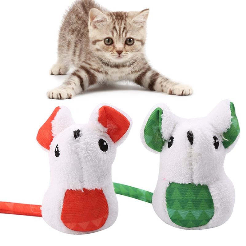 Mouse-Shaped Christmas Toys For Cats-Paw Print Pad