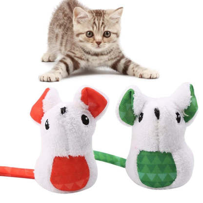 Mouse-Shaped Christmas Toys For Cats-Paw Print Pad