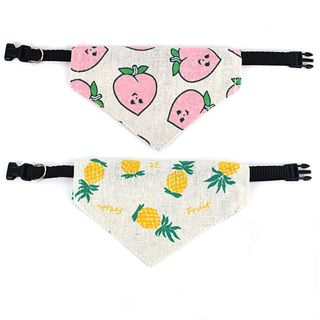 Adjustable Fruit Bandanas for Dogs-Paw Print Pad