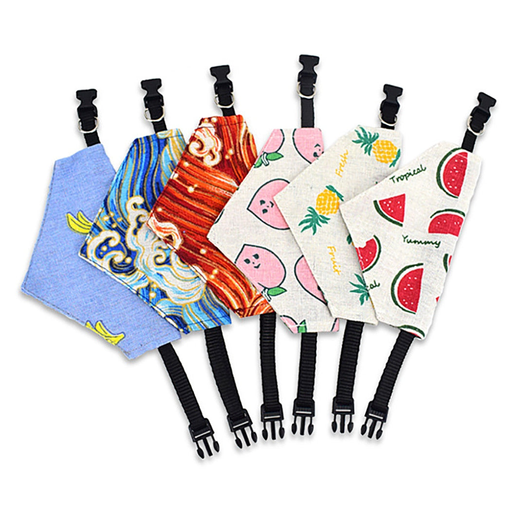 Adjustable Fruit Bandanas for Dogs-Paw Print Pad