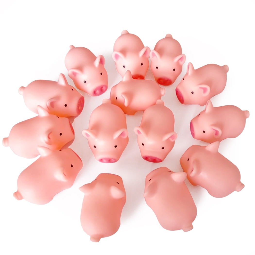 20Pcs Squeaking Pig doll Set for Dogs-Paw Print Pad