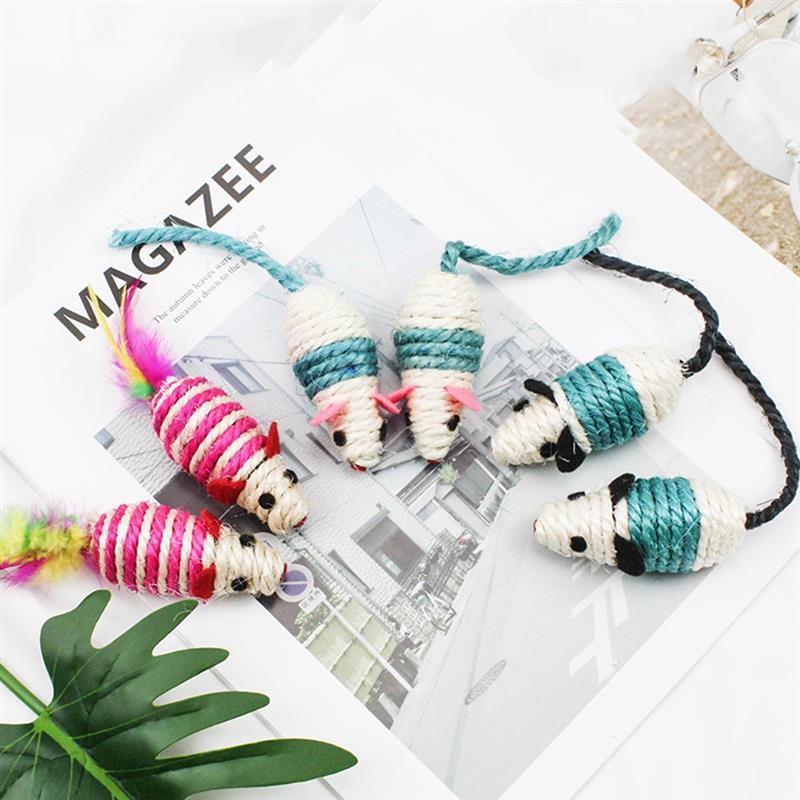 3 Piece Mice Toy Set for Cat-Paw Print Pad