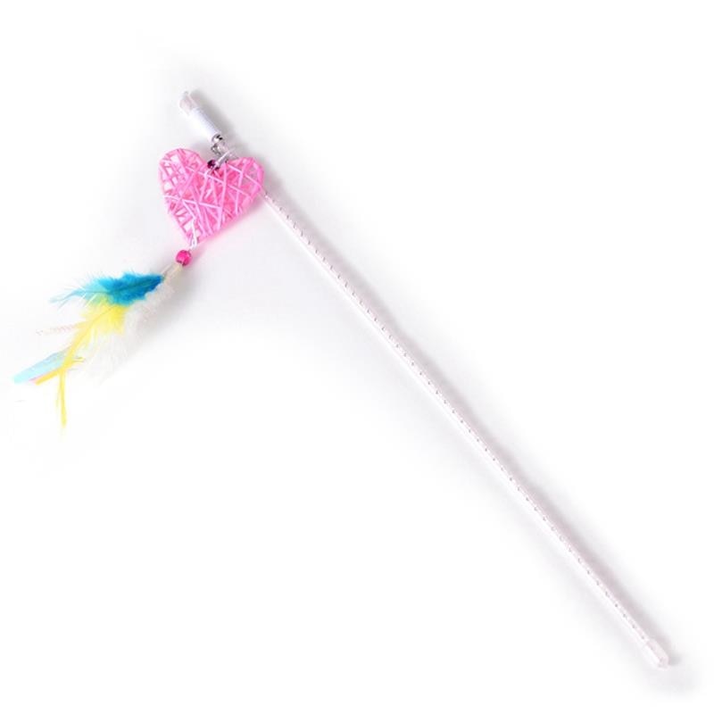 Feather Heart Wand Teaser For Cat-Paw Print Pad