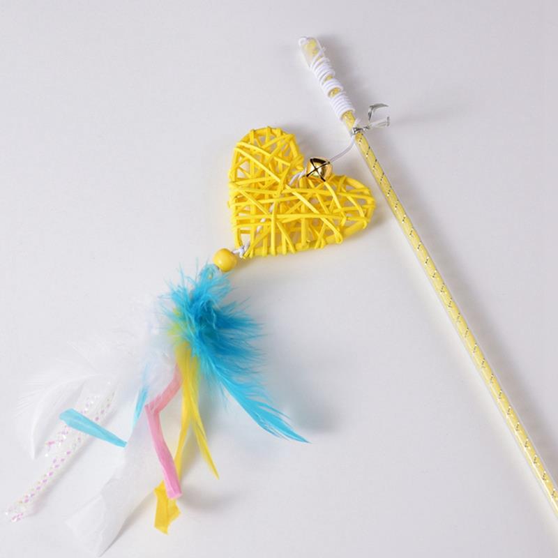 Feather Heart Wand Teaser For Cat-Paw Print Pad