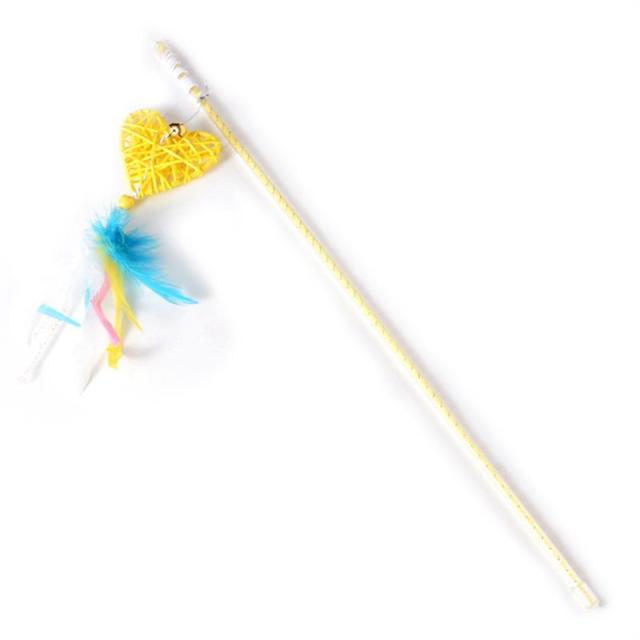 Feather Heart Wand Teaser For Cat-Paw Print Pad