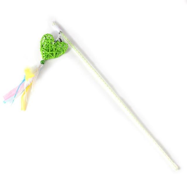 Feather Heart Wand Teaser For Cat-Paw Print Pad