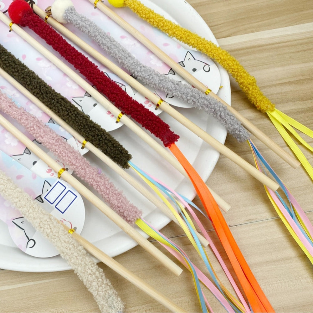 Cat Teasing Wand Toy-Paw Print Pad