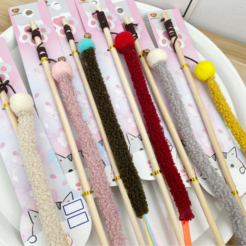 Cat Teasing Wand Toy-Paw Print Pad