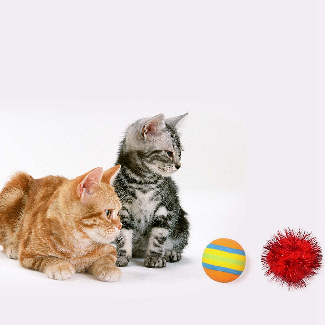 12 Piece Random Ball Set for Cat-Paw Print Pad