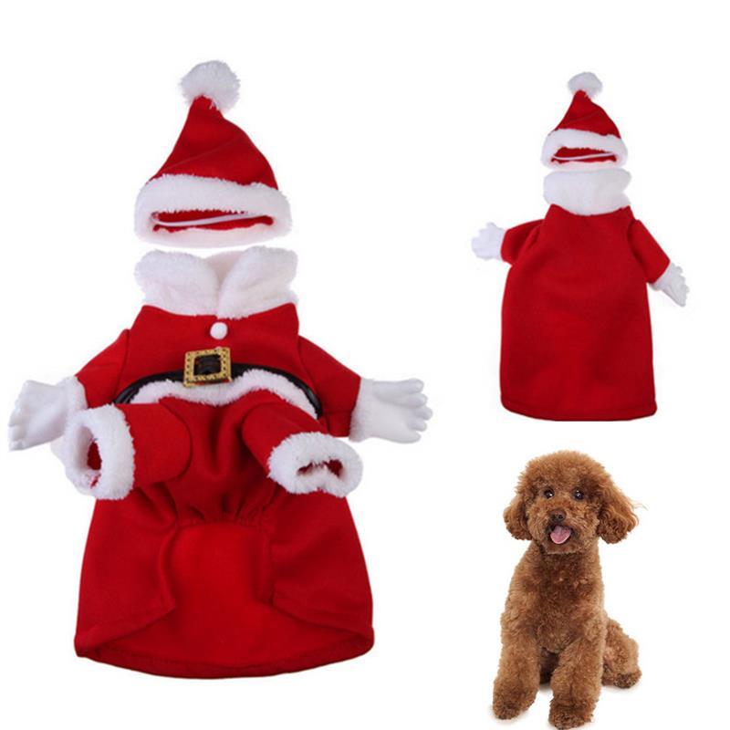 Christmas Santa Costume For Dogs-Paw Print Pad
